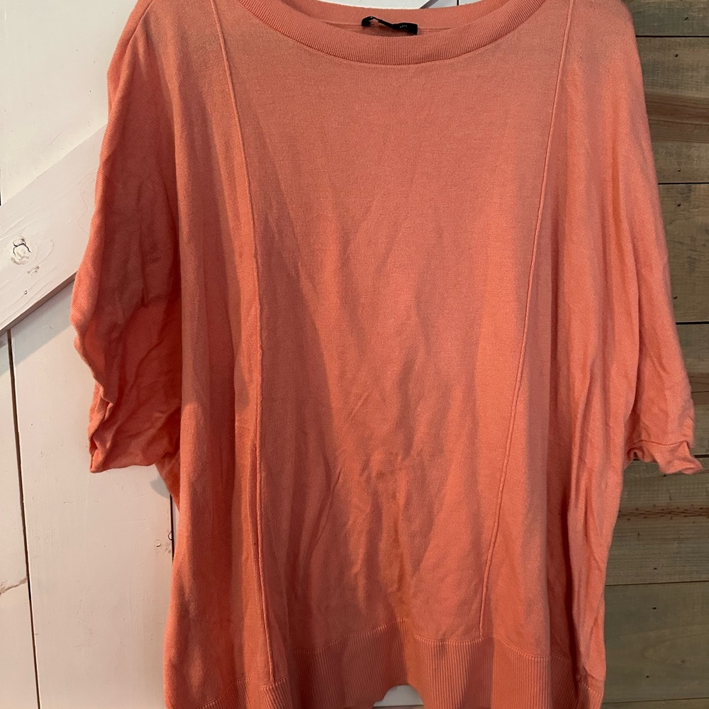 H by Halston coral/salmon Oversized T-Shirt